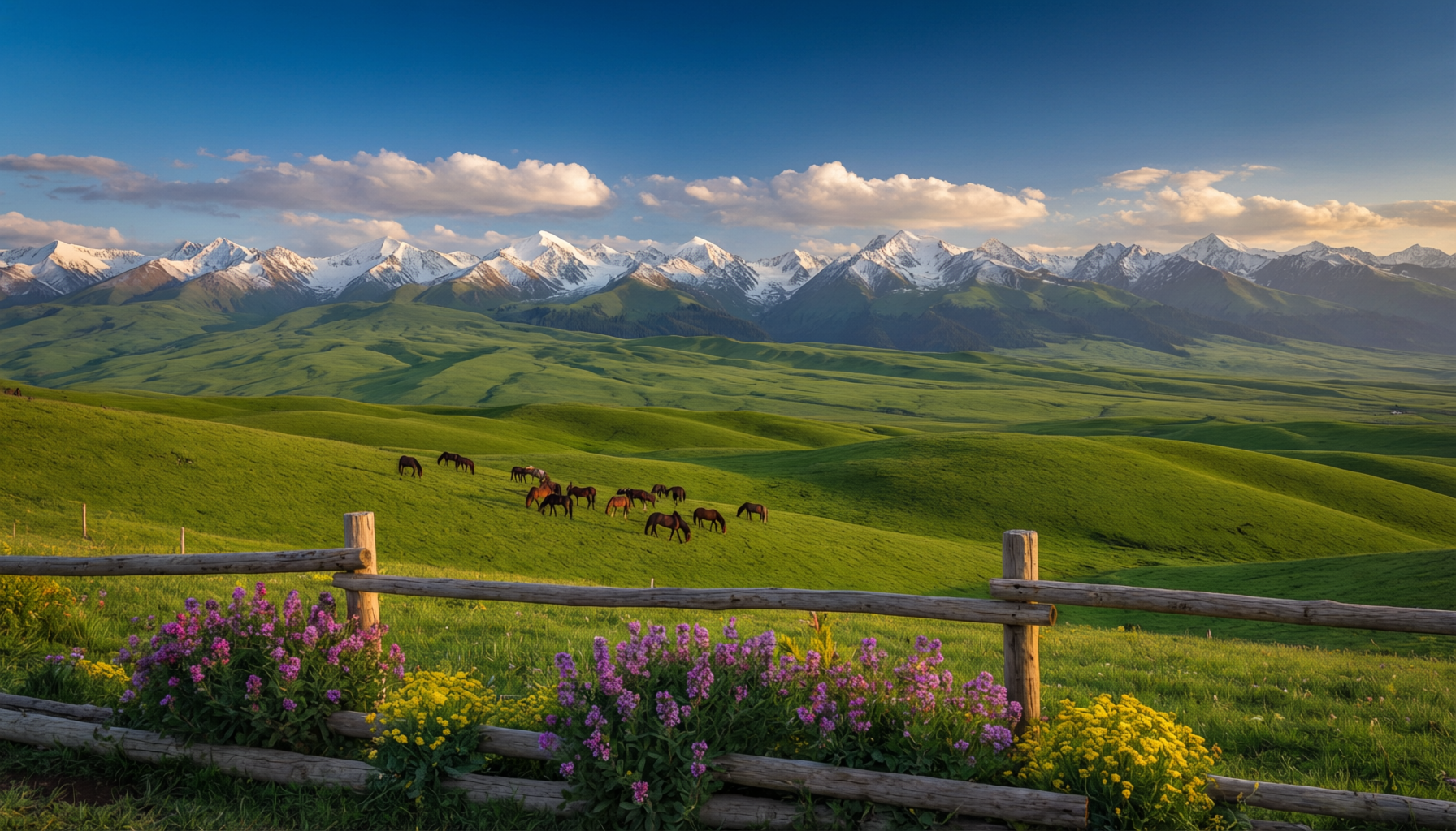 Nalati Grassland and Bayanbulak pastures in Xinjiang, China